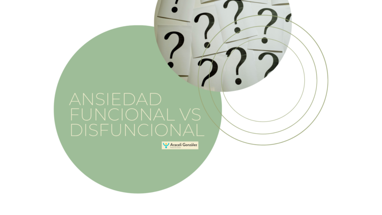 Representación de la ansiedad funcional y disfuncional.