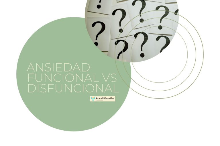 Ansiedad funcional vs disfuncional Representación de la ansiedad funcional y disfuncional.