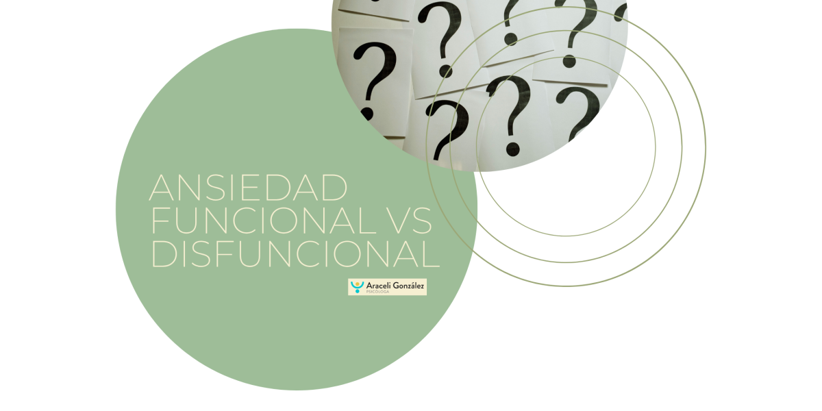Representación de la ansiedad funcional y disfuncional.